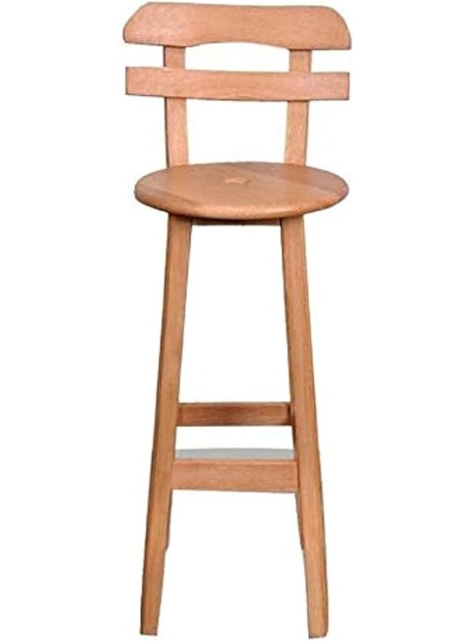 Bar Chair 80cm Beech Wood Beige Counter Stool High Chair Wooden Bar Stool Durable Comfortable Seating for Kitchen Island Home Bar Restaurant Cafe Manufacturer Quality - Image 1